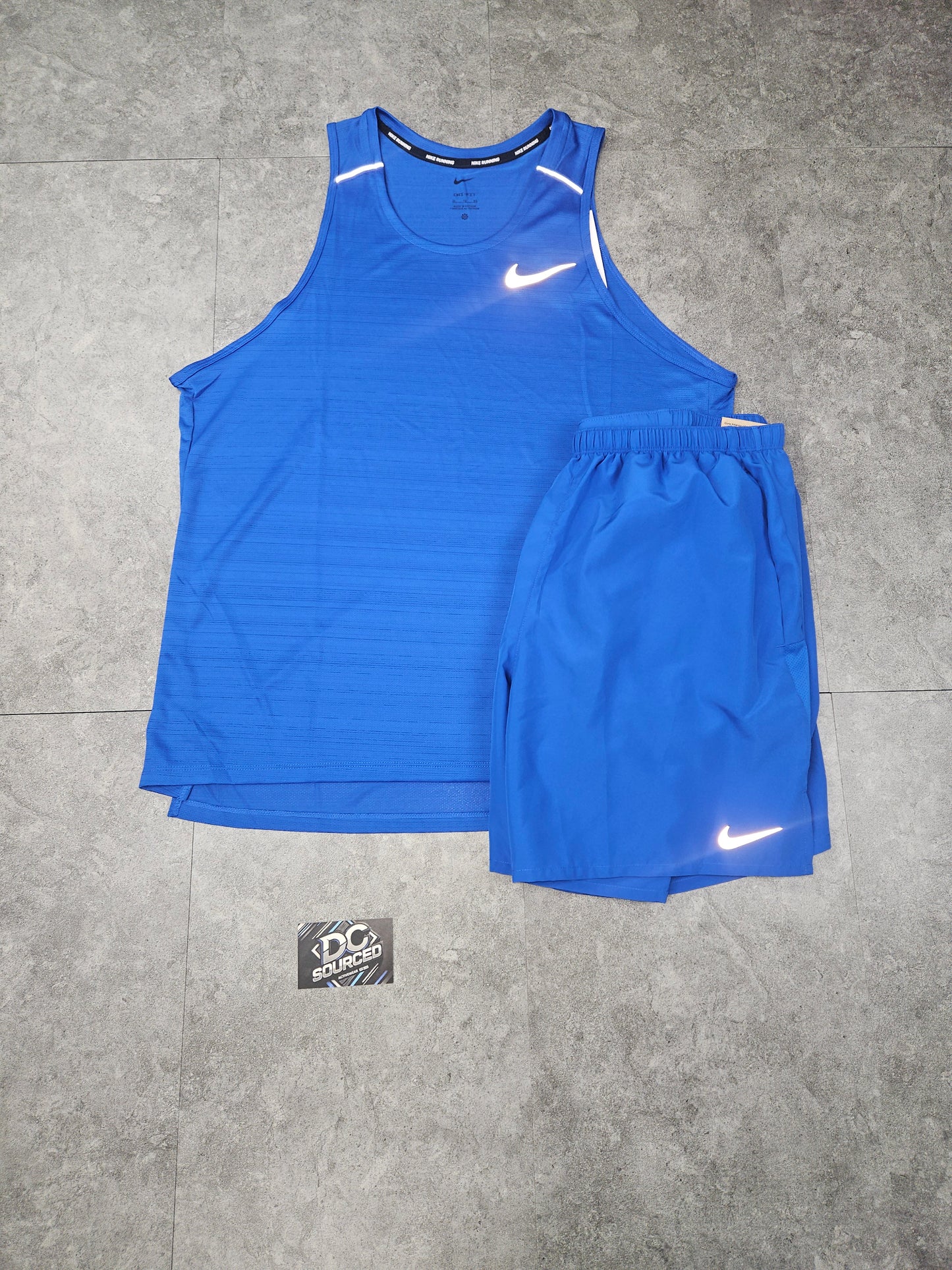 Nike royal blue miler vest set