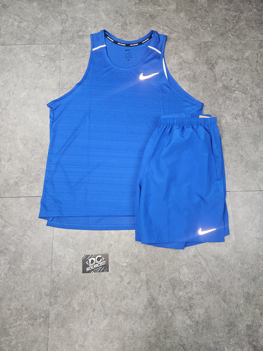 Nike royal blue miler vest set