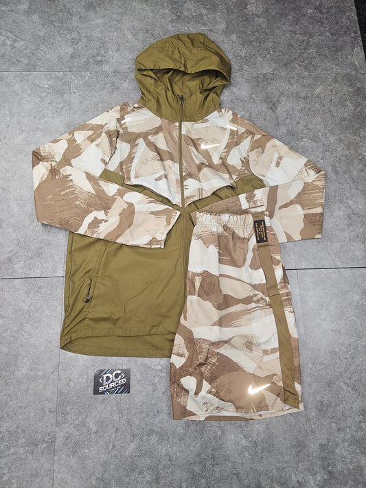Nike camo jacket and short set