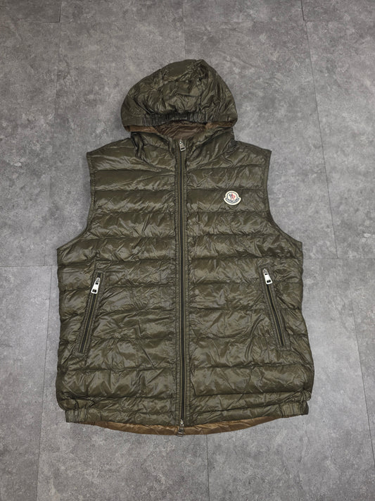 Moncler khaki green Patrick gilet