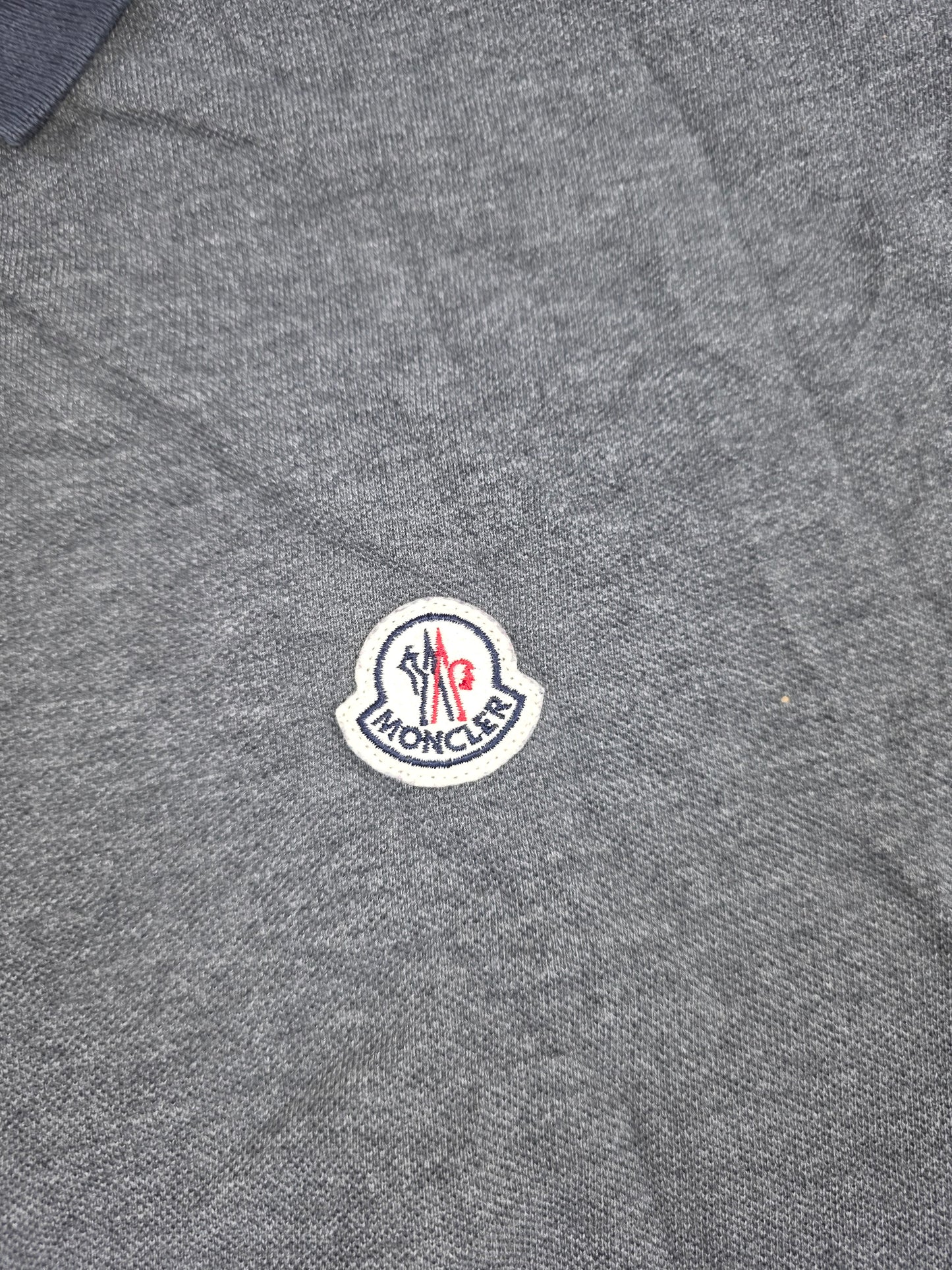 Moncler grey long sleeve polo