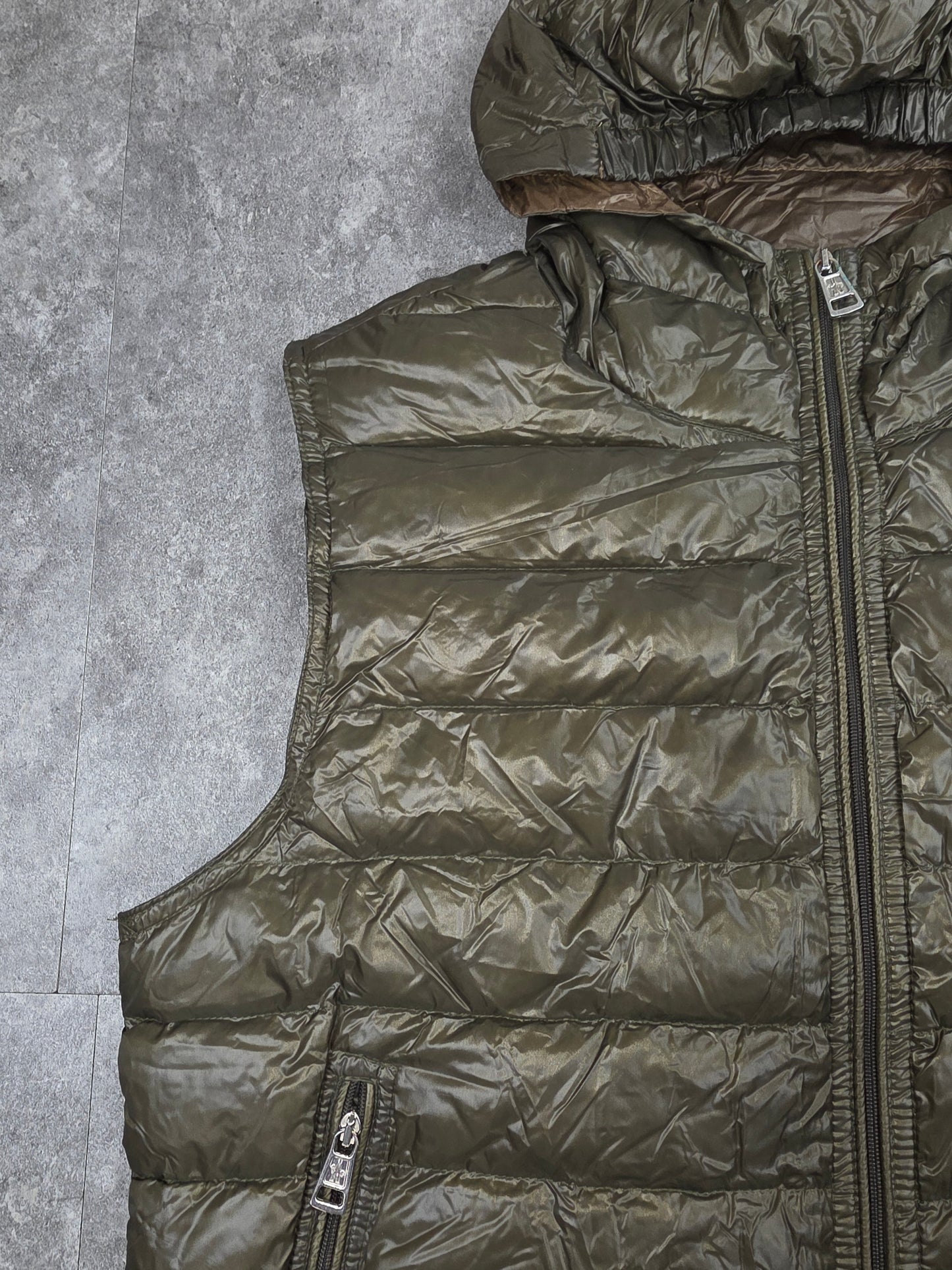 Moncler khaki green Patrick gilet