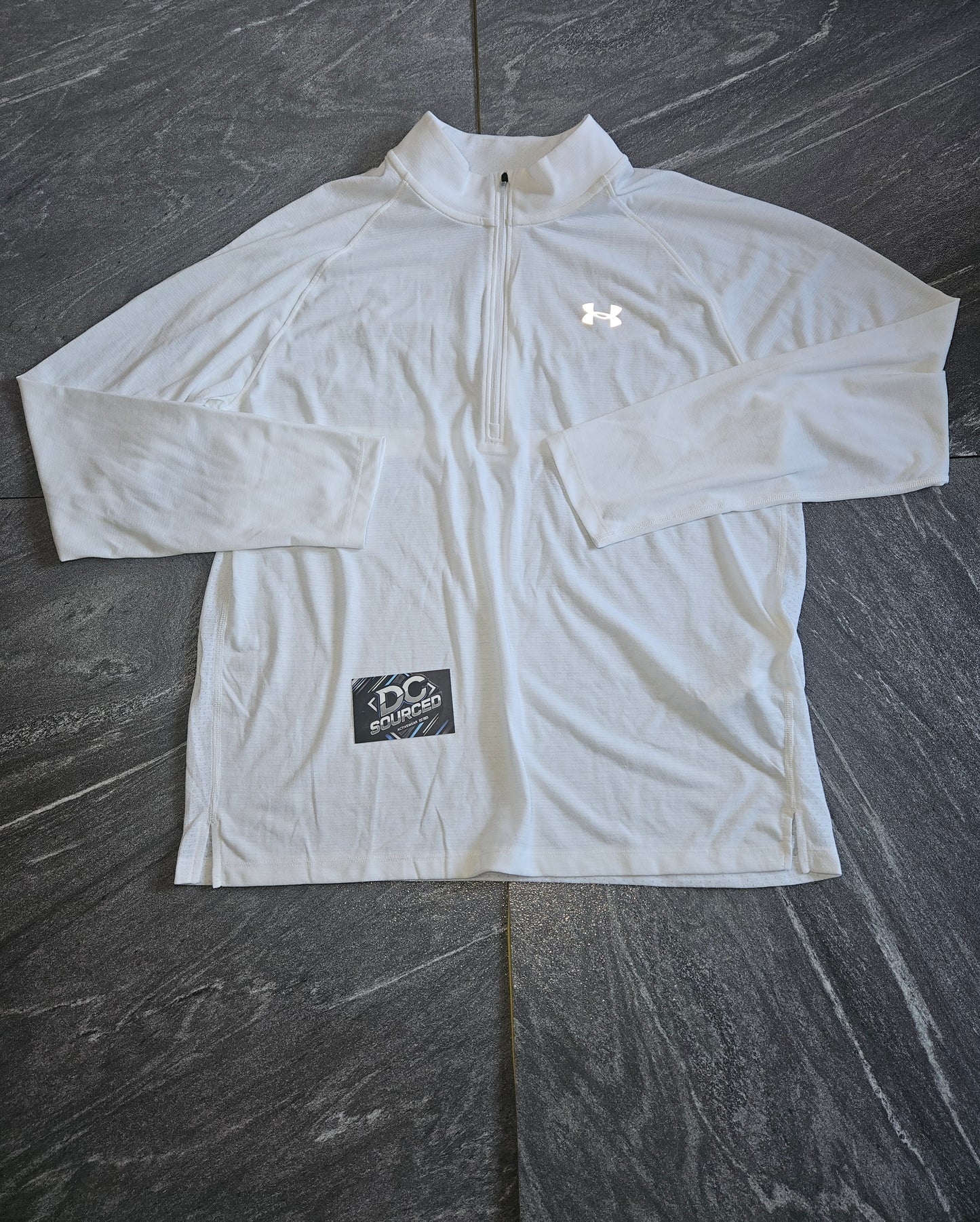 White Under Armour half zip