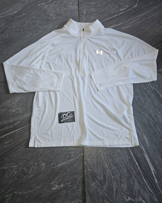 White Under Armour half zip