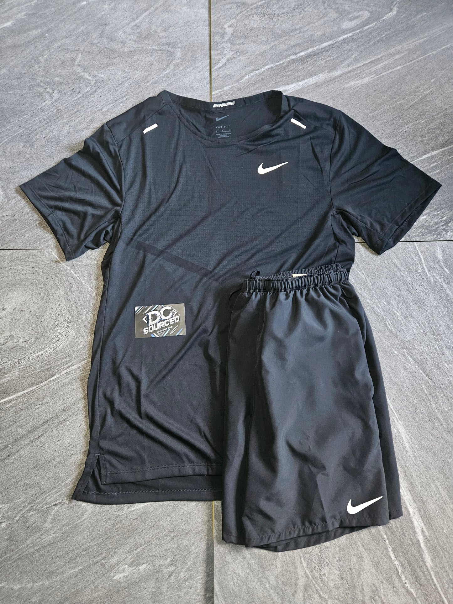 Nike black short set